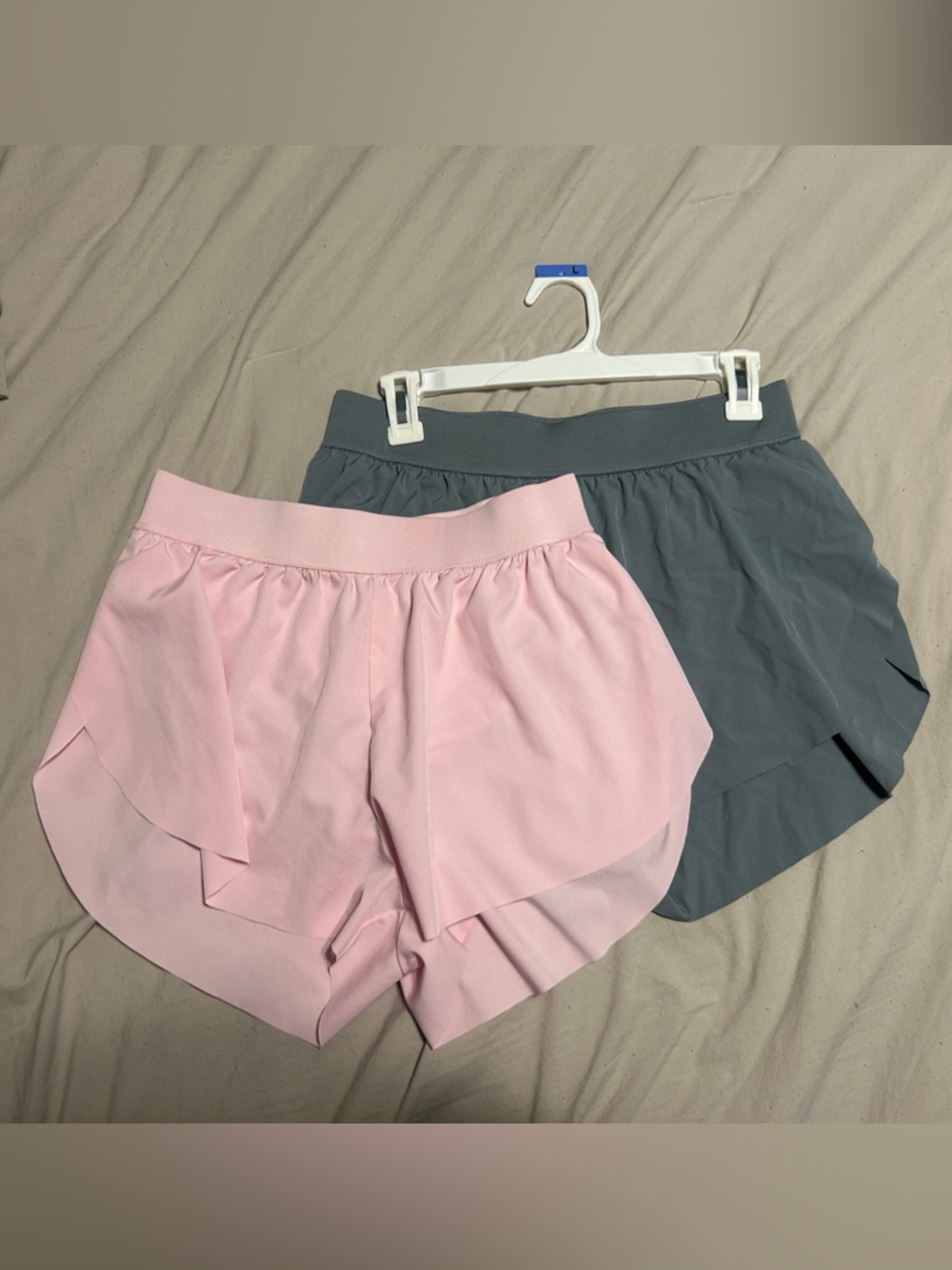 Amazon Women’s Layered Athletic Shorts - Pink & Gray 2 pack